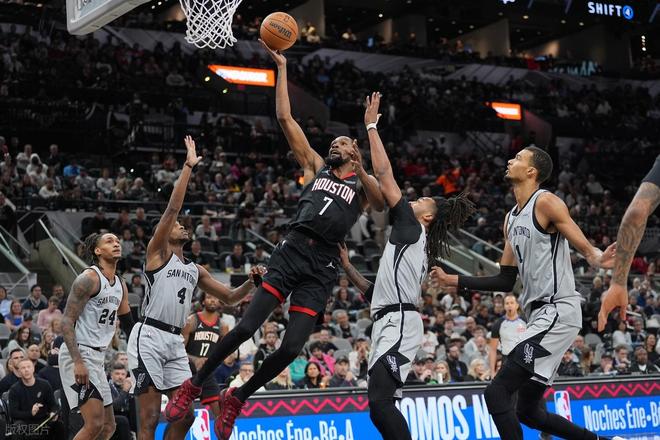 火箭惨败马刺，杜兰特阿